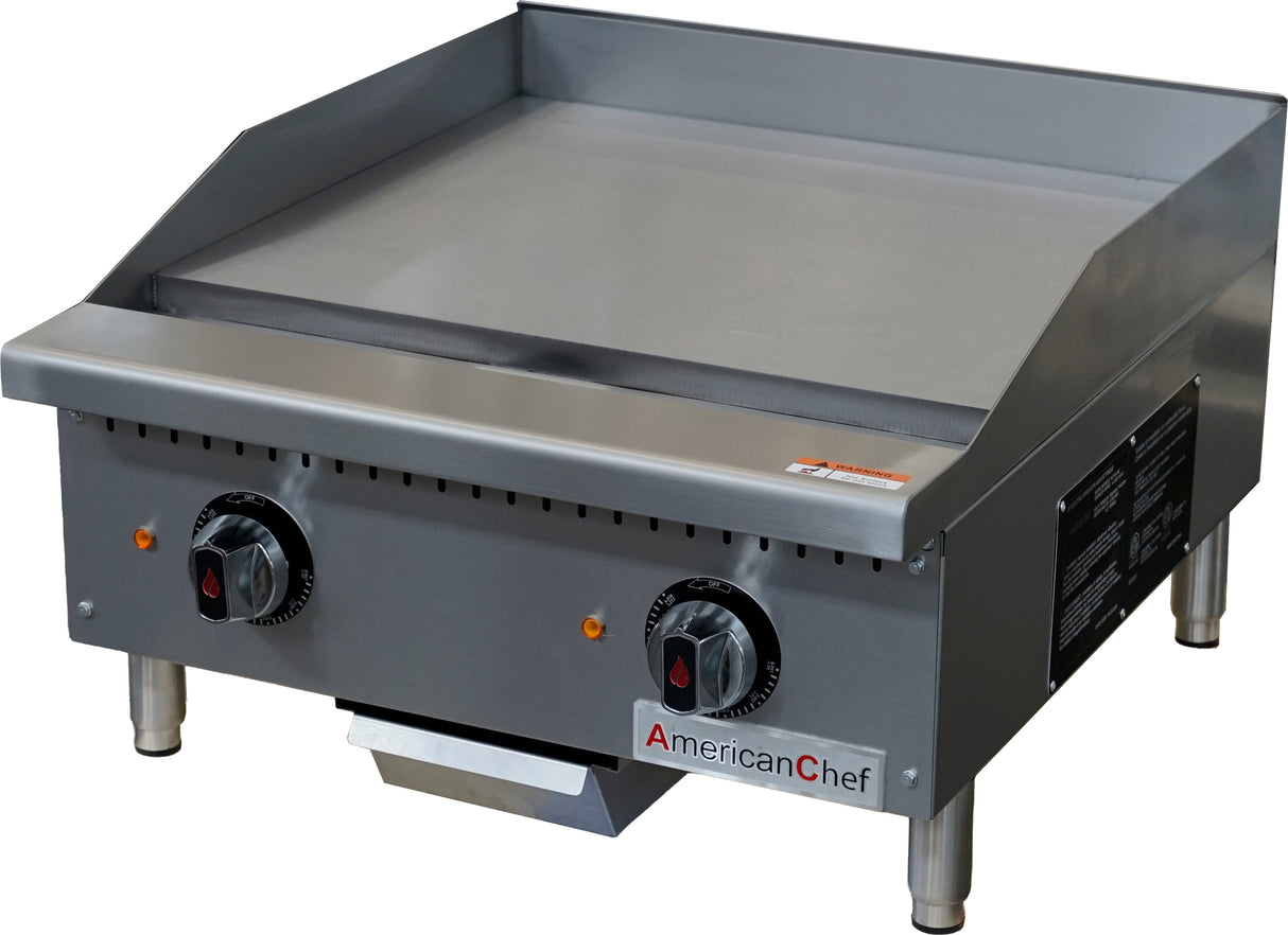 American Chef ACTG-24E - Counter Top 24" Thermostat Griddle Electric .208v
