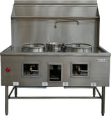American Chef ACWR-48D - 1 chambers Wok Range with 1 x 13" Ring and 1 x 16" Ring 220000 BTU, natural gas