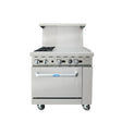 CookRite 36″ Gas Range with Two (2) Open Burners & 24″ Griddle - AGR-2B24GR