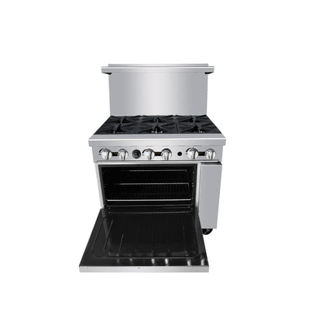 CookRite 36″ Gas Range with Six (6) Open Burners - AGR-6B