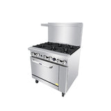 CookRite 36″ Gas Range with Six (6) Open Burners - AGR-6B