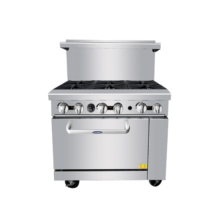 CookRite 36″ Gas Range with Six (6) Open Burners - AGR-6B