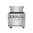 CookRite 36″ Gas Range with Six (6) Open Burners - AGR-6B