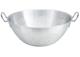 Winco Alo-16H Colander, Chinese-Style With Handles, Aluminum, 16 Qt - VRS Restaurant Equipment & Supply Store