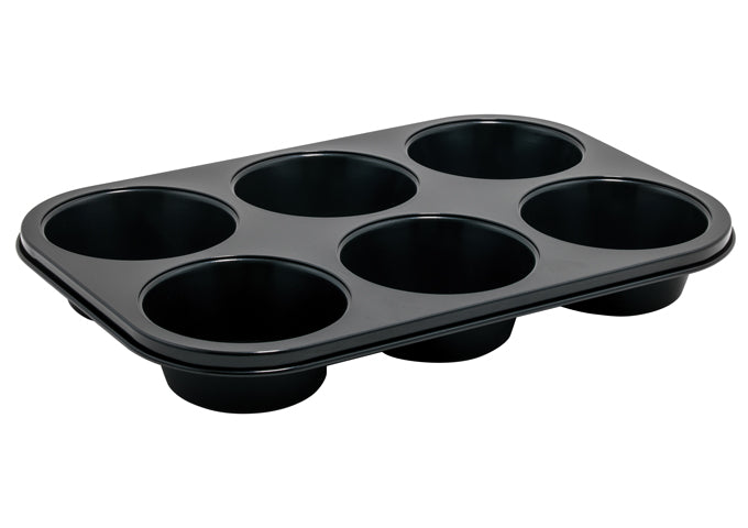 Winco AMF-6NS 6 Cup Jumbo Muffin Pan, Non-Stick Carbon Steel