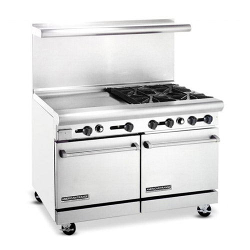 American Range AR24G-4B 48″ Natural Gas Range With 24″ Griddle - VRS Restaurant Equipment & Supply Store