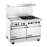 American Range AR24G-4B 48″ Natural Gas Range With 24″ Griddle - VRS Restaurant Equipment & Supply Store