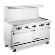 American Range AR60G 60″ Natural Gas Range With 60″ Griddle - VRS Restaurant Equipment & Supply Store