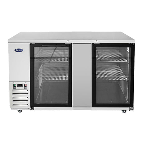 Atosa 69″ Back Bar Cooler Three Door with Glass Doors - MBB69GGR - VRS Restaurant Equipment & Supply Store