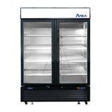 Atosa 54" Black Cabinet Two Glass Door Merchandiser Freezer - MCF8721ES - VRS Restaurant Equipment & Supply Store