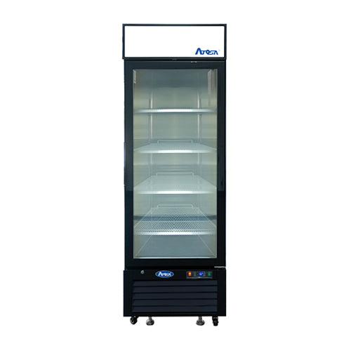 Atosa 24" Black Cabinet One Glass Door Merchandiser Cooler - MCF8725GR - VRS Restaurant Equipment & Supply Store