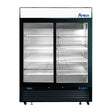 Atosa 54" Black Cabinet Two Sliding Glass Door Merchandiser Cooler - MCF8727GR - VRS Restaurant Equipment & Supply Store