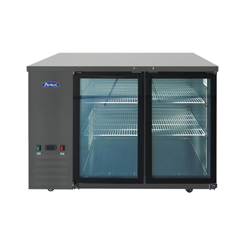 Atosa SBB48GGRAUS2 48″ 2 Door Glass Back Bar Refrigerator - VRS Restaurant Equipment & Supply Store