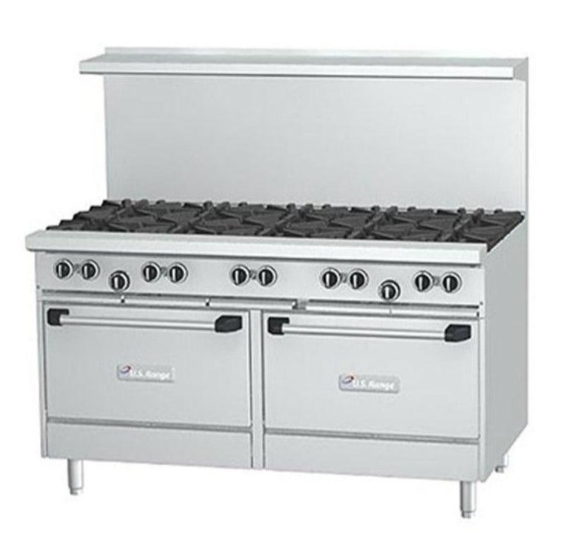 BakeMax BAS60O Gas 10 Burner Range with 2 Standard Ovens