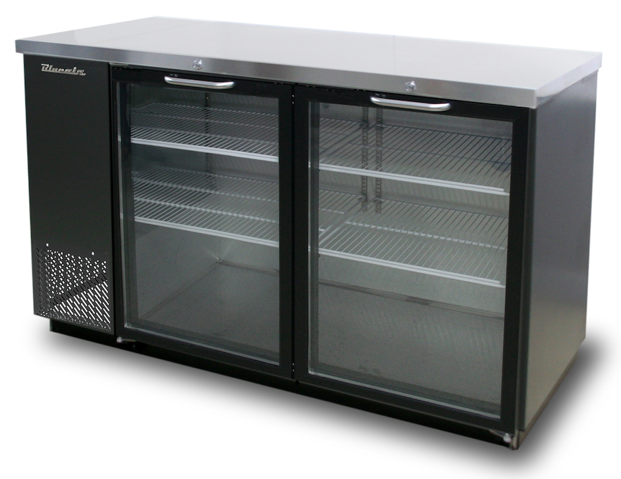 Blue Air BBB59-2BG-HC Glass Door Back Bar cooler - VRS Restaurant Equipment & Supply Store