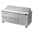 Blue Air BLPT72-D4LM-HC Sandwich Prep Drawer - VRS Restaurant Equipment & Supply Store