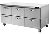 Blue Air BLUR72-HC Undercounter Refrigerator Three Door - VRS Restaurant Equipment & Supply Store