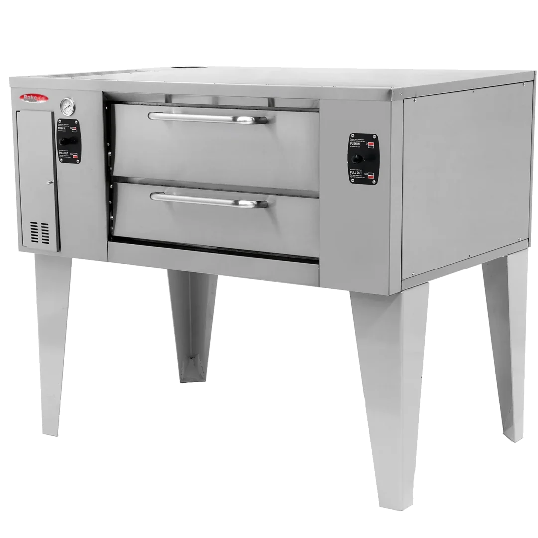 BakeMax BMBPD125 Floor Model 66″ Wide Commercial Gas Pizza Stone Deck Oven