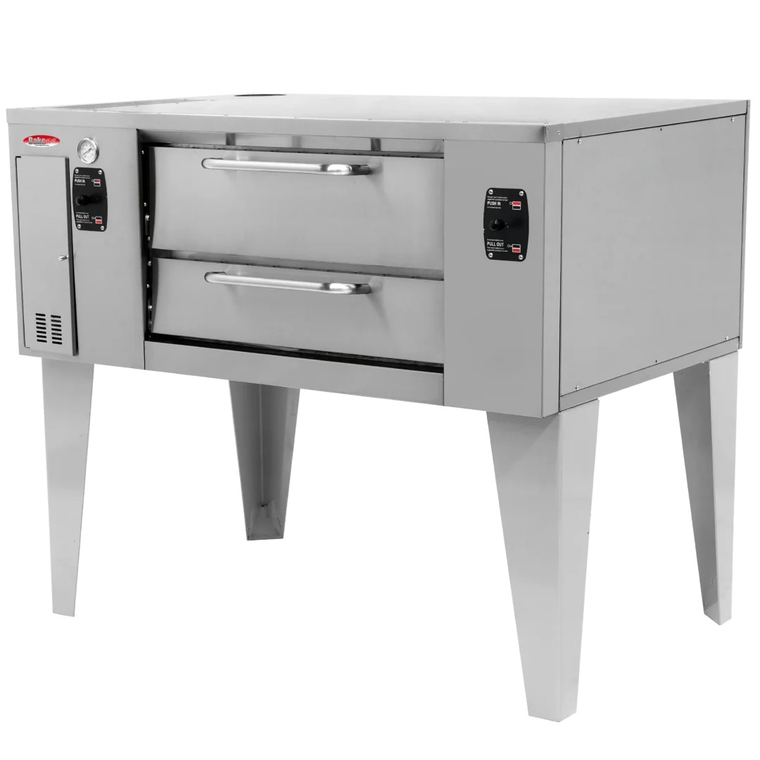 BakeMax BMBPD915 55” Wide Commercial Commercial Gas Pizza Stone Deck Oven