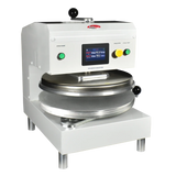 BakeMax BMDXEW Commercial Countertop White Powder Coat Electric Automatic Single Heat Dough Press