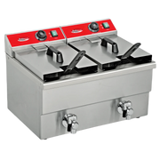BakeMax BMFE020 Heavy Duty Countertop Double Mini Electric 12 Liter Fryer