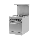 BakeMax BMPLS7KE021 Commercial Floor Model 24” Wide 4 Burner Electric Range