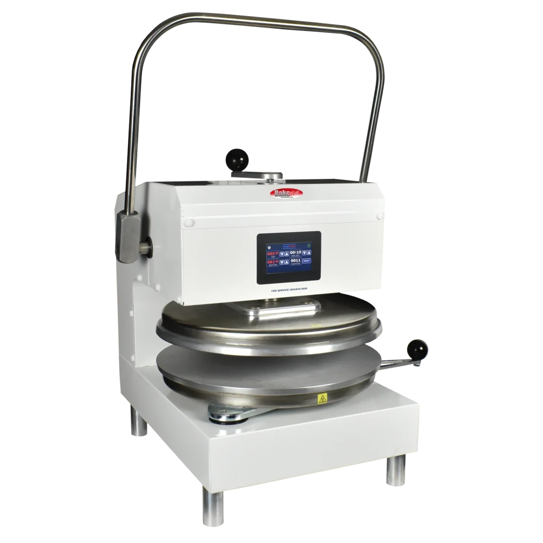 BakeMax BMTXM218W Commercial Countertop Manual Swing Away Dual Heat Dough Press