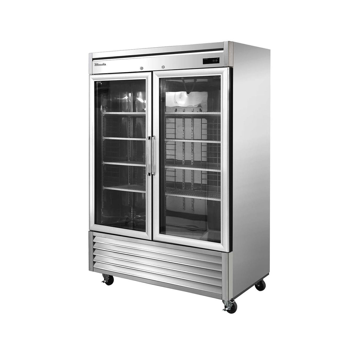 Blue Air BSR49G-HC Glass Door Reach-In Refrigerator Two Door Cooler - VRS Restaurant Equipment & Supply Store