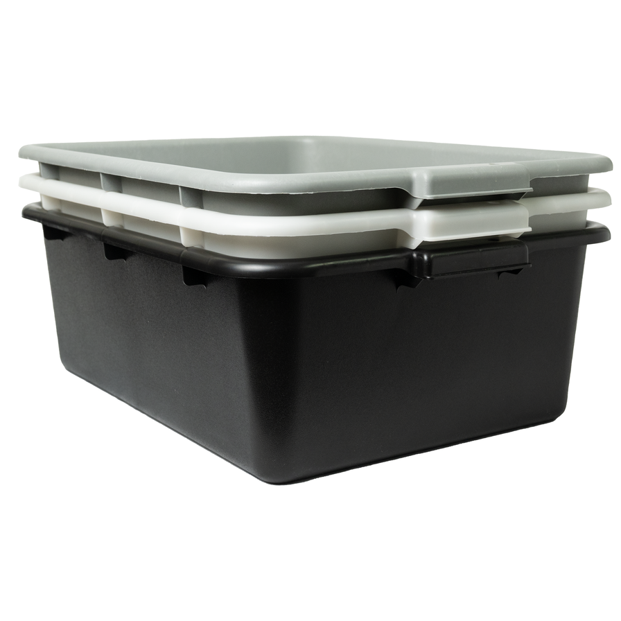 American Chef BUS-5G - Standard Weight Polypropylene Dish Box, 5" Depth - Gray, Plastic