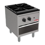 BakeMax America BASPS001 Commercial Countertop Single Burner Manual Gas Stock Pot