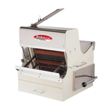 BakeMax BMSS001 Countertop Electric Artisan Safety Hard Crusted Bread Slicer with 5/8″ Slice Thickness
