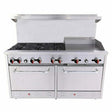 BakeMax BAS36-24-2 60″ Natural Gas Range With 24″ Griddle - VRS Restaurant Equipment & Supply Store