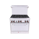 BakeMax BAS36O 36″ Propane Gas Range With 6 Open Burner - VRS Restaurant Equipment & Supply Store