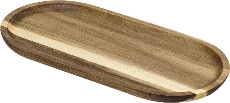 Browne 12" x 6" Acacia Wood Oval Serving Board - 571260