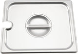Browne 12.8" Stainless Steel Notched Cover for Half Size Steam Table Pan - 575539
