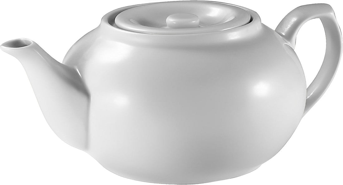 Browne 16 Oz White Porcelain Tea Pot with Lid - 563933
