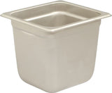 Browne 6" Stainless Steel Anti-Jam 1/6 Size Steam Pan - 5781606