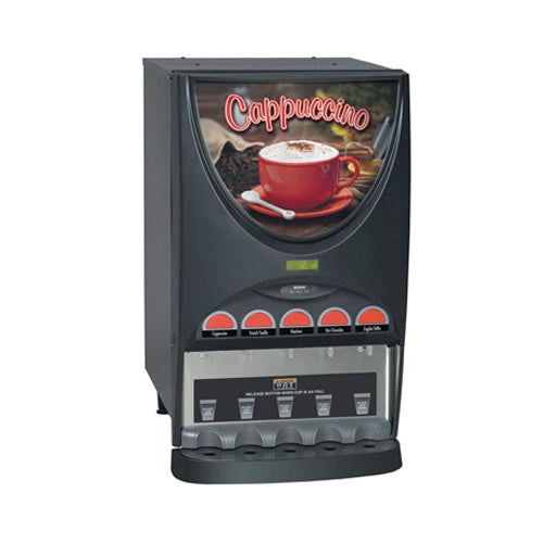 Bunn 37000.6000 iMIX-5 Black Hot Beverage Dispenser With 5 Hoppers - VRS Restaurant Equipment & Supply Store