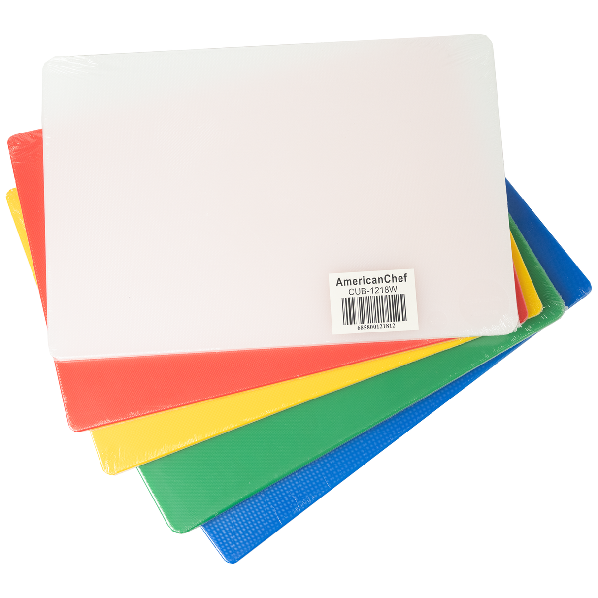 American Chef CUB-1824W - White Rectangular Cutting Board - 18" x 24" x 1/2", Plastic