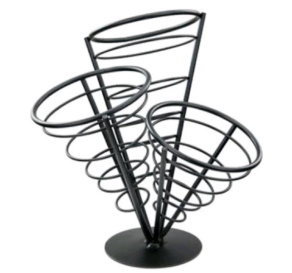 Winco WBKH-10 10.75" French Fry Holder 3 Cone