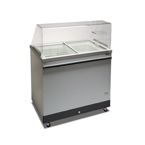 Celcold CF22SG 28″ Angle Top Ice Cream Dipping Cabinet - VRS Restaurant Equipment & Supply Store