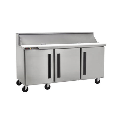 Centerline CLPT-7220-SD 72″ 3 Door Sandwich Prep Refrigerator - VRS Restaurant Equipment & Supply Store