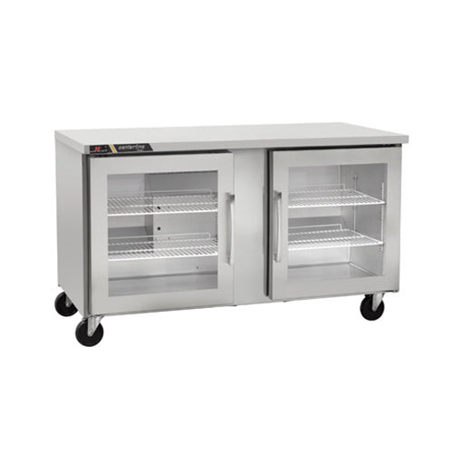 Centerline CLUC-36R-GD 36″ 2 Door Glass Undercounter Refrigerator - VRS Restaurant Equipment & Supply Store