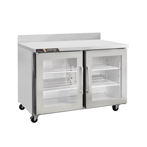 Centerline CLUC-36R-GD-WT 36″ 2 Door Glass Worktop Refrigerator - VRS Restaurant Equipment & Supply Store