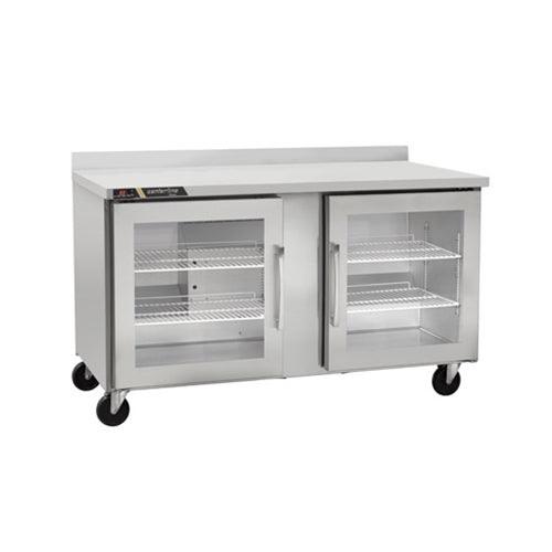 Centerline CLUC-60R-GD 60″ 2 Door Glass Undercounter Refrigerator - VRS Restaurant Equipment & Supply Store