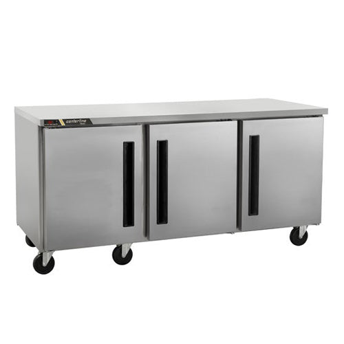 Centerline CLUC-72R-SD 72″ 3 Door Undercounter Refrigerator - VRS Restaurant Equipment & Supply Store