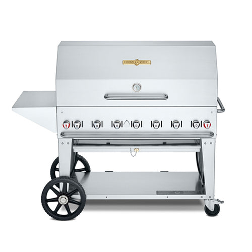 Crown Verity CV-MCB-48PKG 48″ Natural Gas Mobile Outdoor Grill - VRS Restaurant Equipment & Supply Store