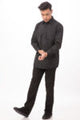 Uniform Works D300-CDA-L - Onyx Dress Shirt, Pinstripe, Large