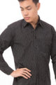 Uniform Works D300-CDA-L - Onyx Dress Shirt, Pinstripe, Large