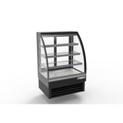 American Chef 35″ Curved Glass Floor Refrigerated Display Case DCC35 - VRS Restaurant Equipment & Supply Store